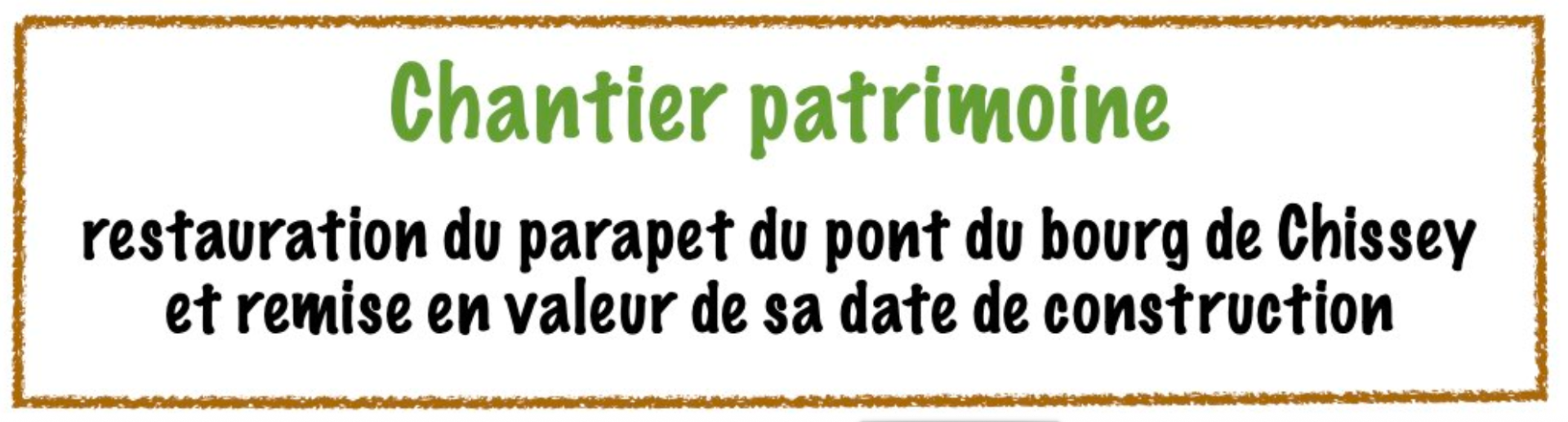 Chantier patrimoine